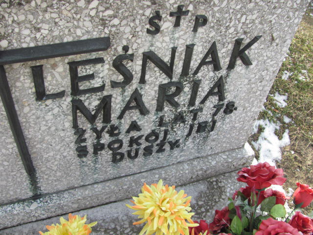 Maria Leśniak 1905 Chechło - Grobonet - Wyszukiwarka osób pochowanych