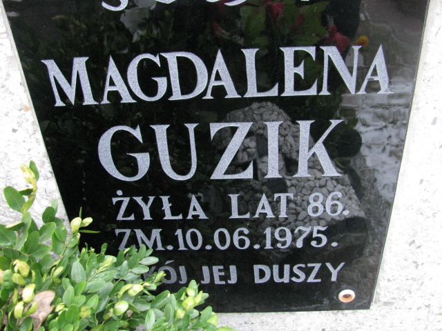 Magdalena Guzik 1890 Chechło - Grobonet - Wyszukiwarka osób pochowanych
