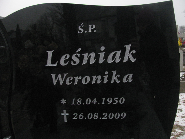 Weronika Leśniak 1950 Chechło - Grobonet - Wyszukiwarka osób pochowanych