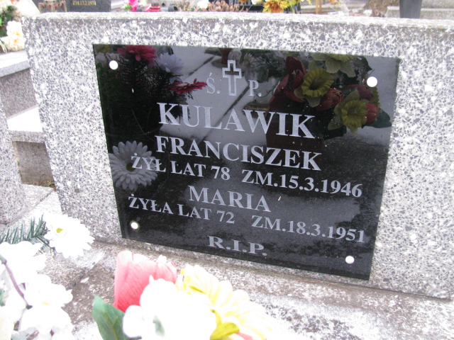 Franciszek Kulawik 1869 Chechło - Grobonet - Wyszukiwarka osób pochowanych