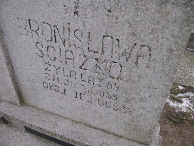 Bronisława Ściążko 1901 Chechło - Grobonet - Wyszukiwarka osób pochowanych