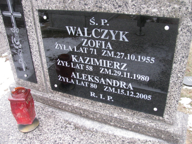 Aleksandra Walczyk 1925 Chechło - Grobonet - Wyszukiwarka osób pochowanych