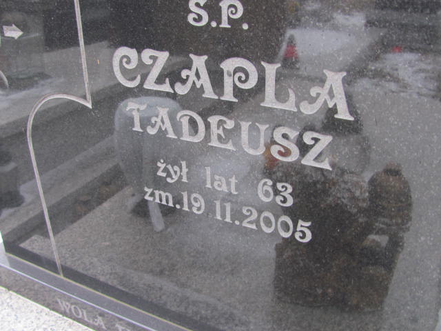 Tadeusz Czapla 1942 Chechło - Grobonet - Wyszukiwarka osób pochowanych