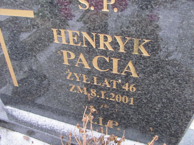 Henryk Jan Pacica 1955 Chechło - Grobonet - Wyszukiwarka osób pochowanych
