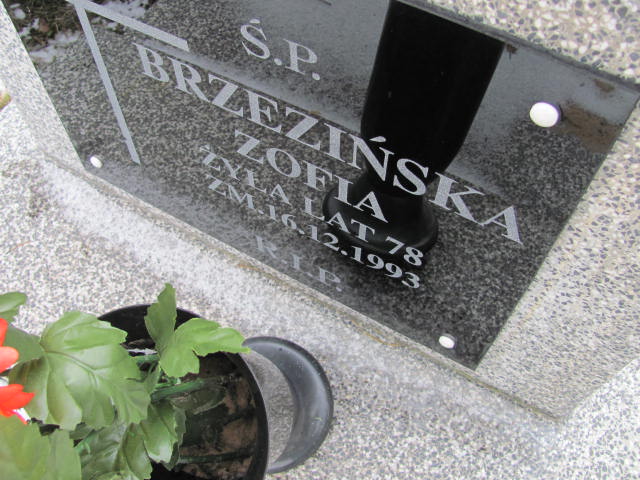 Zofia Brzezińska 1915 Chechło - Grobonet - Wyszukiwarka osób pochowanych